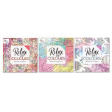 60 PAGE RELAX WITH COLOURS COLOURING BOOK FOR ADULTS - LIFE DESIGNS