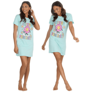 CHOOSE POSITIVITY FLOWER NIGHTIE summer pjs for women