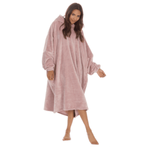 KNEE LENGTH PINK OVERSIZED HOODIE