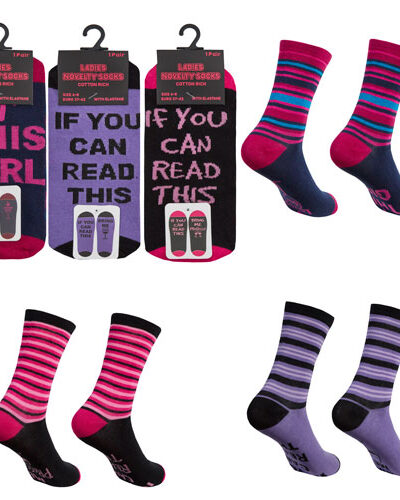 NOVELTY SLOGAN SOCKS