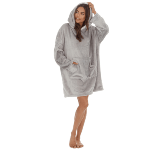 OVERSIZED GREY HOODIE- SNUGGLE