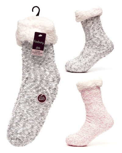 POPCORN LOUNGE SOCKS- SHERPA LINING