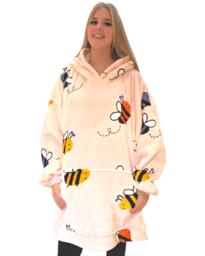 SHERPA LINED BUMBLE BEE HOODIE