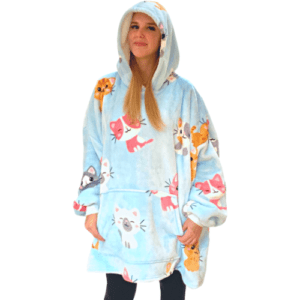 SHERPA LINED FLEECE KITTIE HOODIE