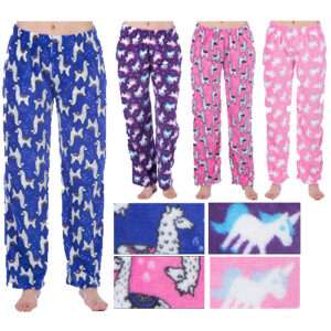 UNICORN  AND LLAMA DESIGN FLEECE LOUNGE PANTS PYJAMAS