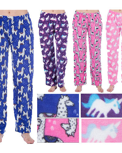 UNICORN  AND LLAMA DESIGN FLEECE LOUNGE PANTS