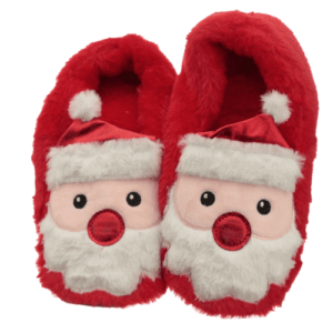 XMAS SLIPPERS - SANTA PLUSH TOESTIES HEAT PACK