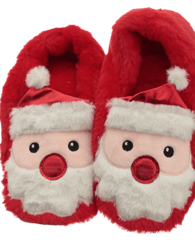 XMAS SLIPPERS - SANTA PLUSH TOESTIES HEAT PACK