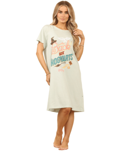 HARRY POTTER 'HOGWART'S LIGHT MINT GREEN NIGHTDRESS