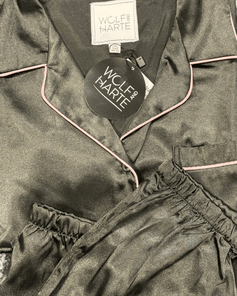 Satin shorts pyjamas set styled for relaxed evenings at home