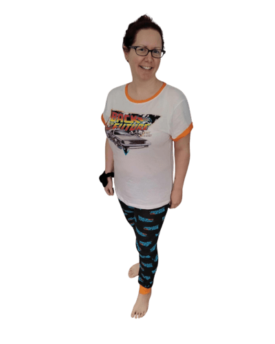 Ladies Fun Pyjamas OFFICAL-BACK-TO-THE-FUTURE-PYJAMAS