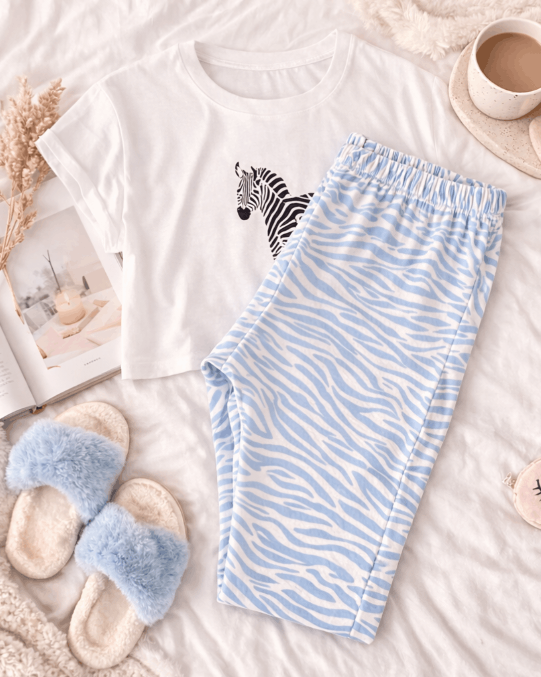 zebra animal print pyjamas for women